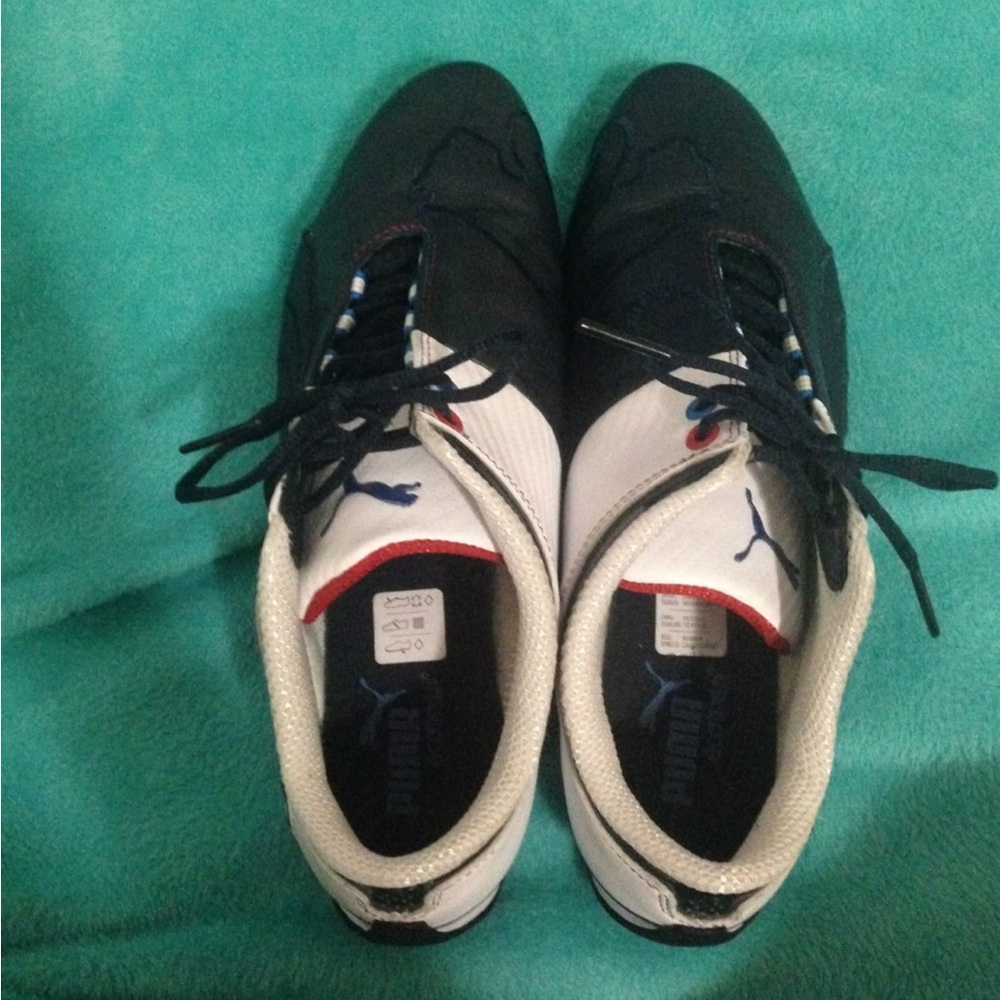 Puma White, Blue and Red sneaker